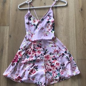 Floral Express Romper with open back size 2